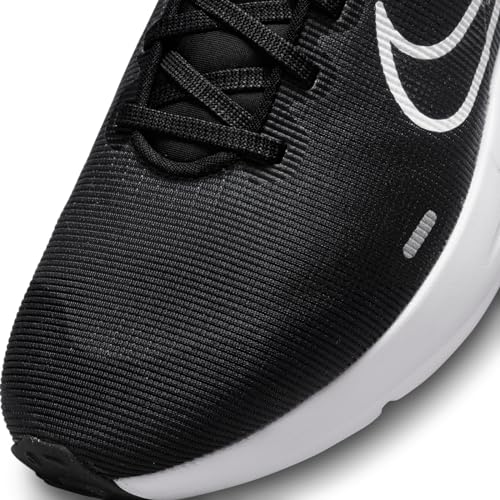 NIKE Downshifter 12, Zapatillas Mujer, Black White Smoke Grey Pure Platinum, 38 EU