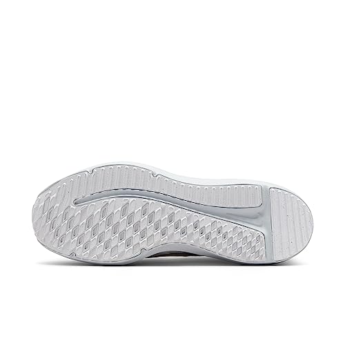 NIKE Downshifter 12, Zapatillas Mujer, White Metallic Silver Pure Platinum, 37.5 EU