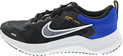 NIKE Downshifter 12, Zapatillas, Orange Blue Laser Race Black White, 40 EU