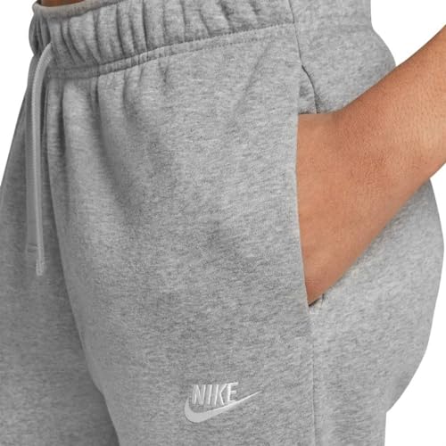 NIKE DQ5191-063 W NSW Club FLC MR Pant STD Pants Mujer DK Grey Heather/White Tamaño S