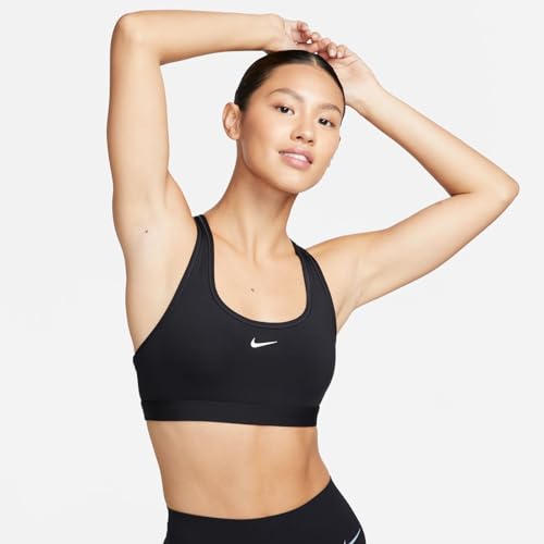 Nike DX6817-010 W NK SWSH LGT SPT Bra Sports Bra Mujer Black/White Tamaño XS