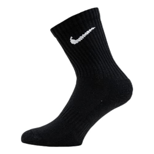 NIKE Everyday Cushioned, Calcetines Hombre, Negro, M Paquete De 3