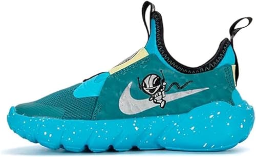 NIKE Flex Runner 2 Lil, Zapatilla de Deporte, Bleu minéral Sarcelle/Chrome-baltique, 21 EU