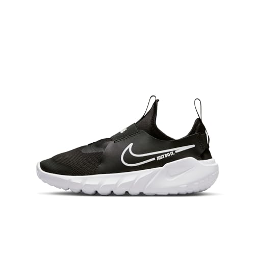 NIKE Flex Runner 2, Zapatillas, Black White Photo Blue University Gold, 35.5 EU