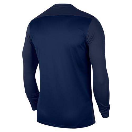 NIKE Hombre Camiseta de Manga Corta, Midnight Navy/White, L