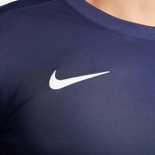 NIKE Hombre Camiseta de Manga Corta, Midnight Navy/White, L