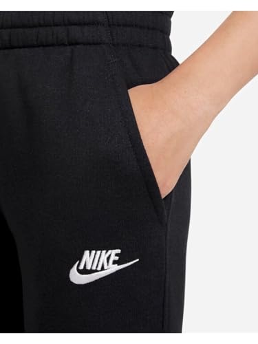 Nike K NSW Club FLC JGGR LBR Pants, Black/White, 12-13 años Unisex