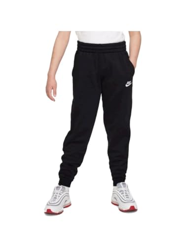 Nike K NSW Club FLC JGGR LBR Pants, Black/White, 24-28 Unisex