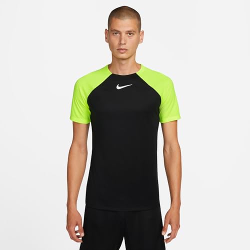 NIKE M NK DF ACDPR SS Top K T-Shirt, Black/Volt/White, Hombre