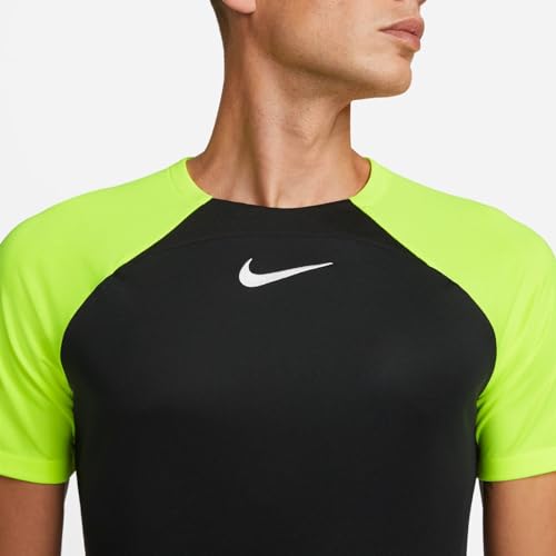 NIKE M NK DF ACDPR SS Top K T-Shirt, Black/Volt/White, Hombre