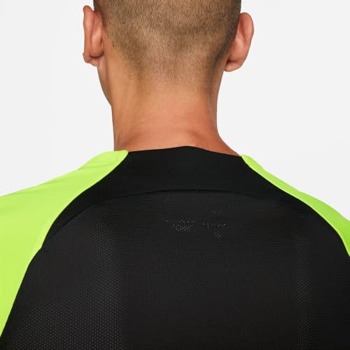 NIKE M NK DF ACDPR SS Top K T-Shirt, Black/Volt/White, Hombre