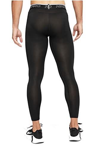 Nike M NP DF Tight Leggings, Black/White, L Mens