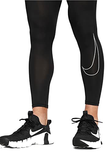 Nike M NP DF Tight Leggings, Black/White, L Mens