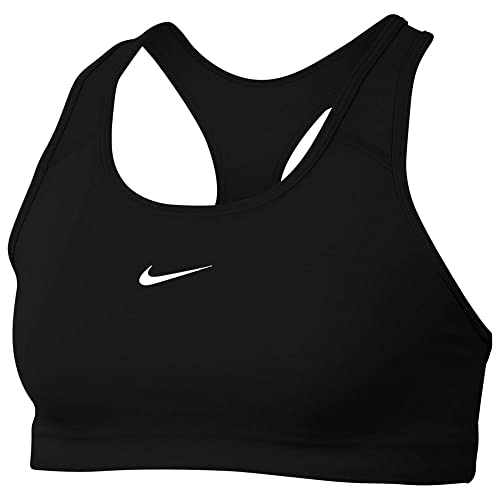 Nike Med Pad Bra Sports Bra, Mujer, Black/(White), XL