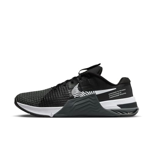 NIKE Metcon 8, Zapatillas Hombre, Negro Black White Dk Smoke Grey Smoke Grey, 42 EU