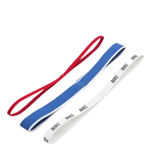 NIKE Mixed Width Headbands 3Pk Cinta para la Cabeza, Unisex Adulto, redwhiblu, Talla Única