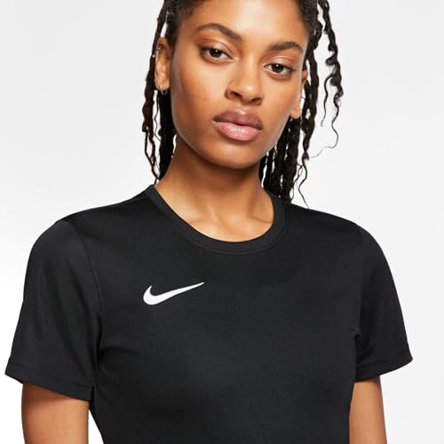 NIKE Mujer Camiseta de Manga Corta, Black/White, M