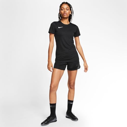 NIKE Mujer Camiseta de Manga Corta, Black/White, M