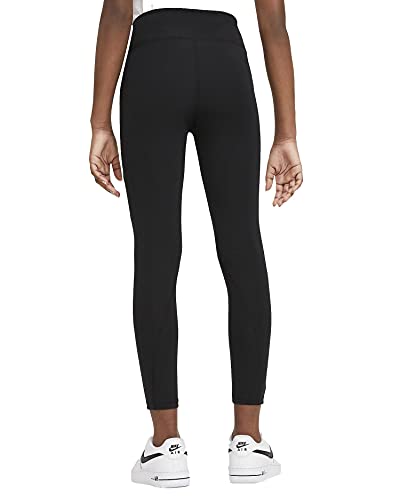 NIKE Nsw Favorites Gx Hw, Leggings Niñas, Black/white, 10 Años