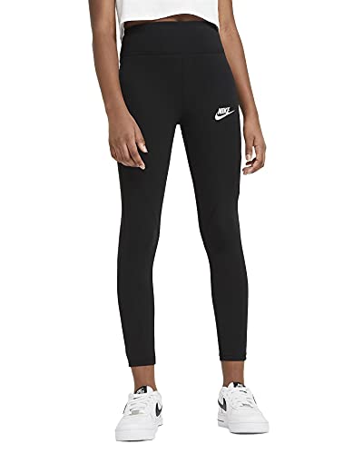 NIKE Nsw Favorites Gx Hw, Leggings Niñas, Black/white, 10 Años