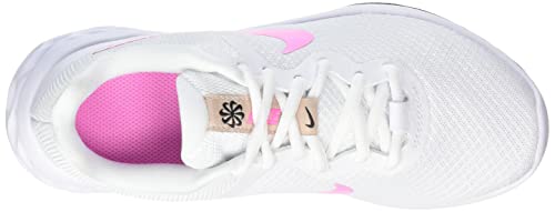 NIKE Revolution 6 Next Nature, Zapatillas de Deporte Mujer, Blanco Rosa Hechizo Fósil de Piedra, 38.5 EU