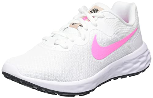 NIKE Revolution 6 Next Nature, Zapatillas de Deporte Mujer, Blanco Rosa Hechizo Fósil de Piedra, 38.5 EU