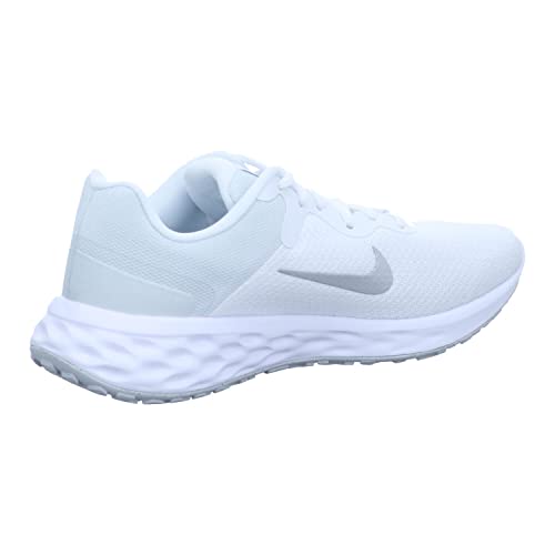 NIKE Revolution 6, Zapatillas de Gimnasia Mujer, White Metallic Silver Pure Platinum, 37.5 EU