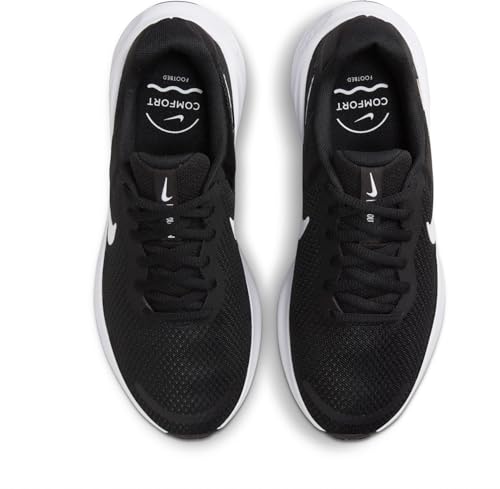 Nike Revolution 7, Sneaker Mujer, Negro Y Blanco, 37.5 EU