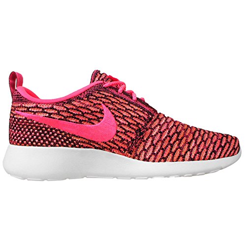 Nike Roshe One Flyknit - zapatillas para correr de mujer., Rosado (Black/Pink Pow-white-total Orange), 6 B(M) US