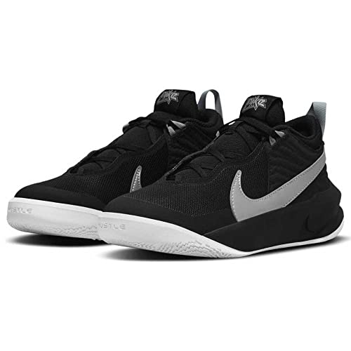 NIKE Team Hustle D 10 GS, Zapatillas de Gimnasio, Black Metallic Silver Volt White, 36.5 EU