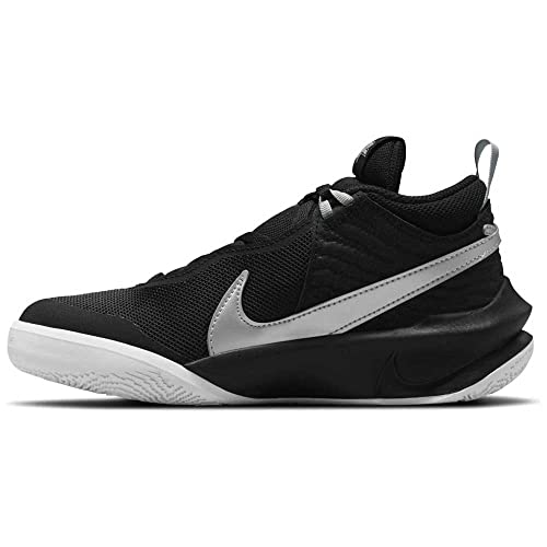 NIKE Team Hustle D 10 GS, Zapatillas de Gimnasio, Black Metallic Silver Volt White, 36.5 EU