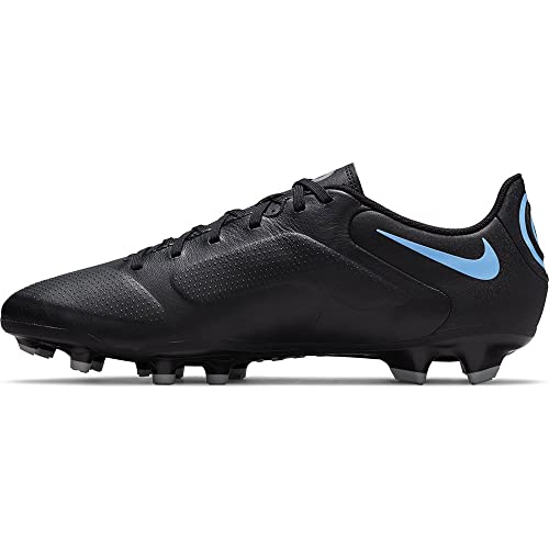 Nike Tiempo Legend 9 Academy FG/MG, Soccer Shoe Unisex Adulto, Black/Black-Iron Grey, 38.5 EU