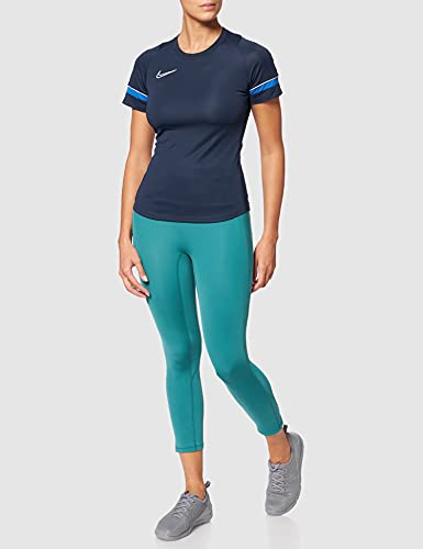 Nike W NK Dry ACD21 Top SS T-Shirt, Women's, Obsidian/White/Royal Blue/White, XS