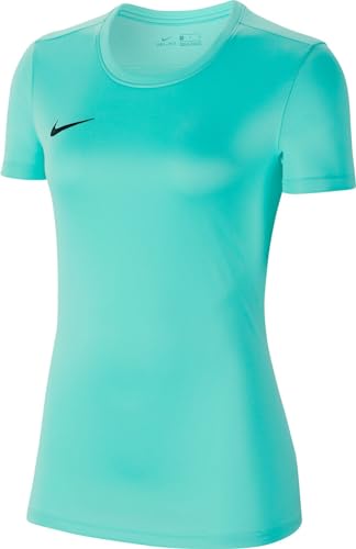 NIKE W Nk Dry Park VII JSY SS Camiseta de Manga Corta, Mujer, Hyper turq/Black, XL