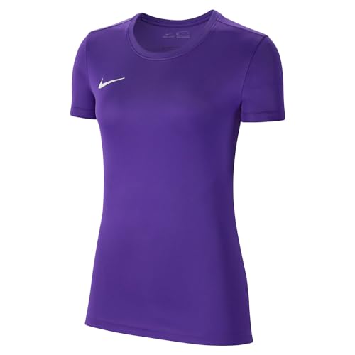 NIKE W Nk Dry Park VII JSY SS Short Sleeve Top, Mujer, Court Purple/White, XS