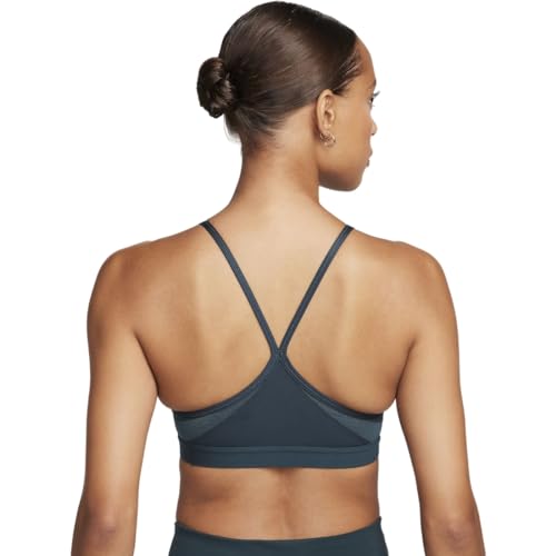 Nike W Nk Indy V-Neck Bra Sujetador Deportivo, Deep Jungle/Deep Jungle/White, Medium para Mujer