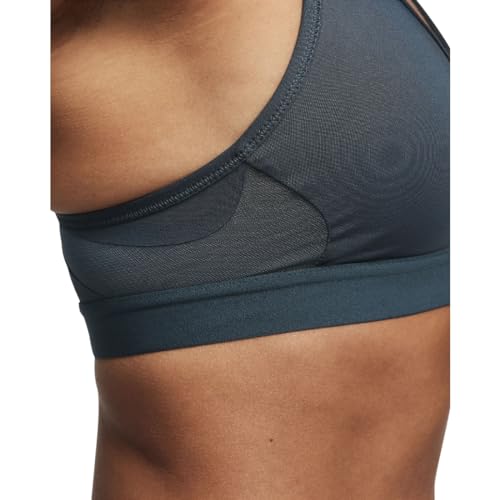 Nike W Nk Indy V-Neck Bra Sujetador Deportivo, Deep Jungle/Deep Jungle/White, Medium para Mujer