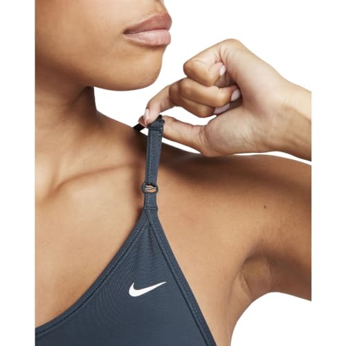 Nike W Nk Indy V-Neck Bra Sujetador Deportivo, Deep Jungle/Deep Jungle/White, Medium para Mujer