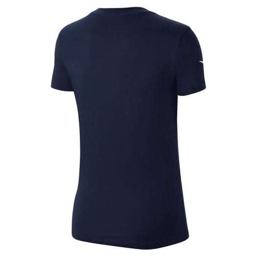 NIKE W NK PARK20 SS tee T-Shirt, Obsidiana/Blanco, XS para Mujer