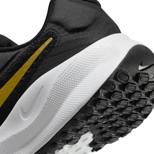 Nike W Revolution 7, Bajo Mujer, Black/Metallic Gold-White-Dk Smoke Grey, 38 EU