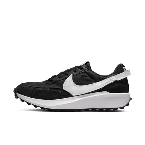 NIKE Waffle Debut, Sneaker Mujer, Black, White, Orange, Clear, 37.5 EU