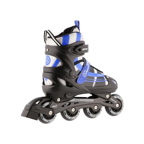 Nils Extreme Patines en línea 2 en 1 para Hockey sobre Hielo Chaska, Color: Azul Oscuro, Talla: L (39-42)