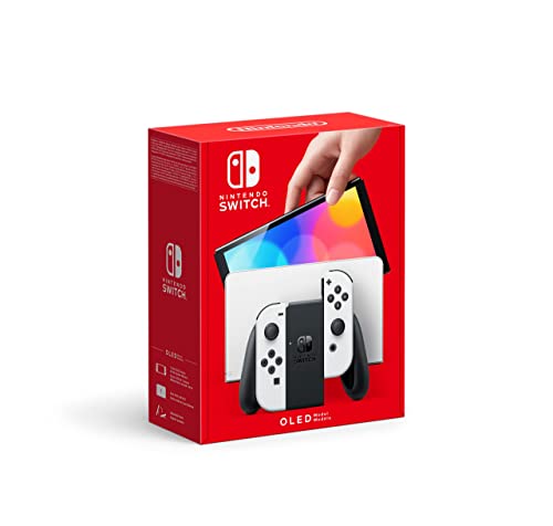 Nintendo Consola Nintendo Switch (modelo OLED), Pantalla de 7 Pulgadas, Con Estación de Acoplamiento Joy-Con Blanca