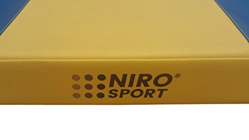 Niro Sport colchoneta de ejercicio Piso Gimnasio Estera Estera Suave Bodenmatte 200 x 100 x 8 cm - Verde con bordes rojos, Verde con páginas rojas