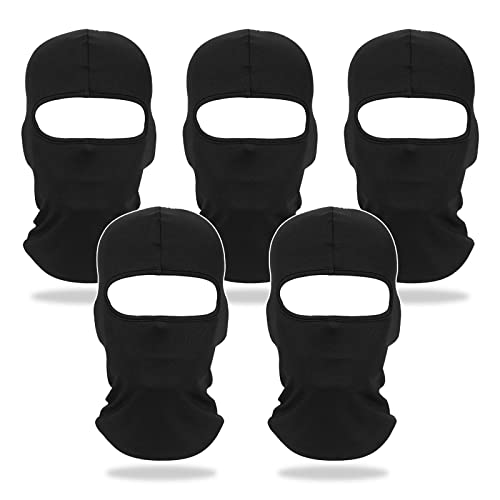 NITAIUN 5 Piezas Balaclavas Máscara Elástica de Esquí Sombrero para Motocicleta Suave a Prueba de Viento Transpirable Multiusos para Esquí Motocicleta Ciclismo Unisex Hombres Mujeres (5 Piezas)