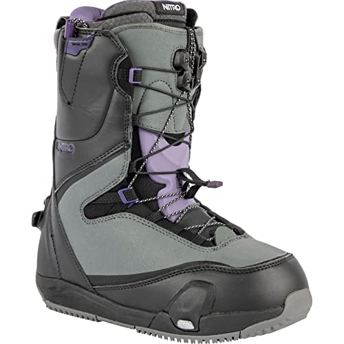 Nitro Snowboards Cave TLS Step On Botas de Snowboard, Mujeres, Black-Charcoal, MP 24,5 // EU 38 // US 7