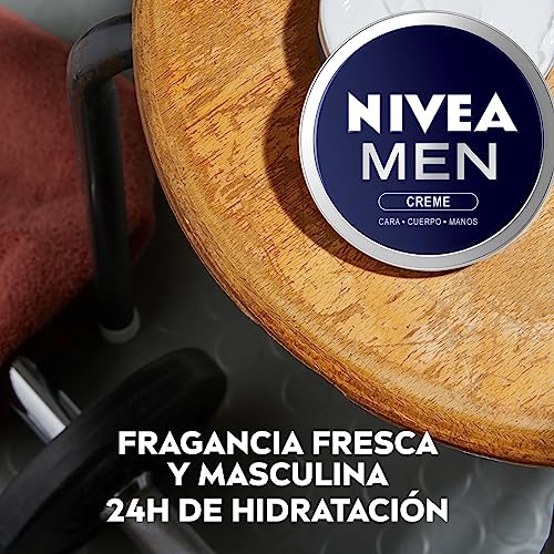 NIVEA MEN Pack Cuidado Completo Neceser, Set de regalo para hombre con crema facial (1 x 75 ml) crema hidratante todo el cuerpo (1 x 150 ml), bálsamo after shave (1 x 100 ml), desodorante (1 x 100 ml)