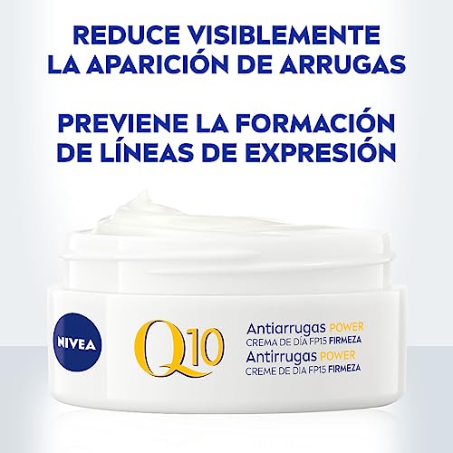 NIVEA Pack Rutina Antiedad Q10 Antiarrugas Power 4 semanas, Caja de regalo con crema de día con FP15 (1 x 50 ml), crema de noche (1 x 50 ml) y sérum concentrado (1 x 15 ml)