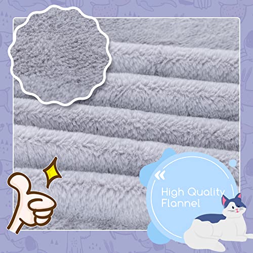 Nobleza Cama de Radiador para Gatos y Perros,Calentito Suave de Felpa Cama para Mascotas,con extraíble Resistente y Duradero Marco de Metal,Gris,48 * 30 * 25cm