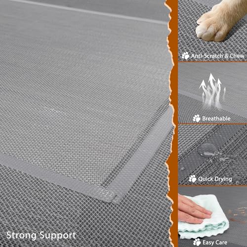 Nobleza Cama Elevada Lavable para Perro, Cama Refrescante de Mascotas Transpirable para Exterior Interior Jardín Terraza, Cama Robusto, Gris, L, 124x90x20CM